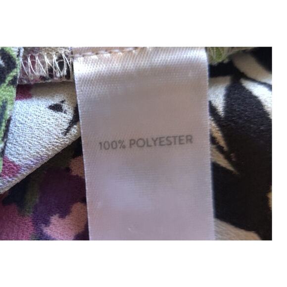 j. Jill Floral Long Sleeve Multicolor Shirt Blouse Sz XL Collared Front Pocket - Picture 8 of 10